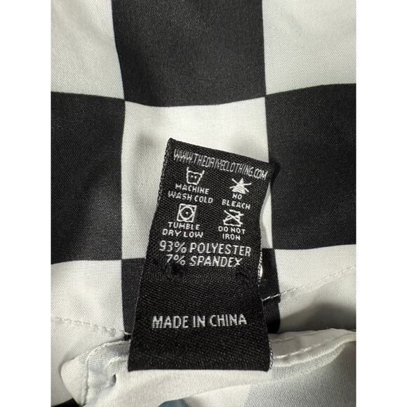 Live Fast Motorcycle Checkerboard Button Up 2XL - Picture 4 of 7